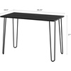 image:imageDesk with Hairpin Legs  Modern Industrial Style Home Decor  WoodgrainLook and Steel Accent Home Office Furniture by Lavish Home GrayBlack