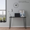 image:imageDesk with Hairpin Legs  Modern Industrial Style Home Decor  WoodgrainLook and Steel Accent Home Office Furniture by Lavish Home GrayBlack
