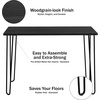 image:imageDesk with Hairpin Legs  Modern Industrial Style Home Decor  WoodgrainLook and Steel Accent Home Office Furniture by Lavish Home GrayBlack