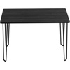 image:imageDesk with Hairpin Legs  Modern Industrial Style Home Decor  WoodgrainLook and Steel Accent Home Office Furniture by Lavish Home GrayBlack