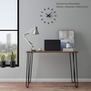 image:imageDesk with Hairpin Legs  Modern Industrial Style Home Decor  WoodgrainLook and Steel Accent Home Office Furniture by Lavish Home GrayBrown