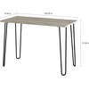 image:imageDesk with Hairpin Legs  Modern Industrial Style Home Decor  WoodgrainLook and Steel Accent Home Office Furniture by Lavish Home GrayGrey