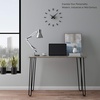 image:imageDesk with Hairpin Legs  Modern Industrial Style Home Decor  WoodgrainLook and Steel Accent Home Office Furniture by Lavish Home GrayGrey