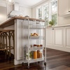 image:imageLavish Home 4Tiered Narrow Rolling Storage Shelves  Mobile Space Saving Utility Organizer Cart for Kitchen Bathroom Laundry Garage or Office