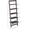 image:imageLavish Home 5Tier Ladder Shelf Cherry 1625 x 115 x 50Grey