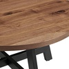image:imageLavish Home Coffee Table  Industrial Modern Round Table with Wood Top and Metal Base  Furniture for Living Room Apartment or Dorm Room Walnut