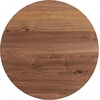 image:imageLavish Home Coffee Table  Industrial Modern Round Table with Wood Top and Metal Base  Furniture for Living Room Apartment or Dorm Room Walnut
