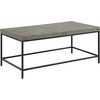 image:imageLavish Home Coffee Table  Industrial Modern Table with Wood Top and Metal Base  Furniture for Living Room Apartment or Dorm Room Gray