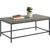 image:imageLavish Home Coffee Table  Industrial Modern Table with Wood Top and Metal Base  Furniture for Living Room Apartment or Dorm Room Gray