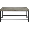 image:imageLavish Home Coffee Table  Industrial Modern Table with Wood Top and Metal Base  Furniture for Living Room Apartment or Dorm Room Gray