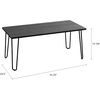 image:imageLavish Home Coffee Table with Hairpin Legs Brown WoodgrainLook 4125Black Woodgrain