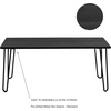 image:imageLavish Home Coffee Table with Hairpin Legs Brown WoodgrainLook 4125Black Woodgrain