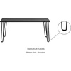 image:imageLavish Home Coffee Table with Hairpin Legs Brown WoodgrainLook 4125Black Woodgrain