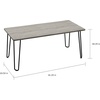 image:imageLavish Home Coffee Table with Hairpin Legs Brown WoodgrainLook 4125Gray Woodgrain
