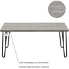 image:imageLavish Home Coffee Table with Hairpin Legs Brown WoodgrainLook 4125Gray Woodgrain
