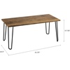 image:imageLavish Home Coffee Table with Hairpin Legs Brown WoodgrainLook 4125Rustic Brown Woodgrain
