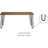 image:imageLavish Home Coffee Table with Hairpin Legs Brown WoodgrainLook 4125Rustic Brown Woodgrain