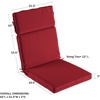 image:imageLavish Home HighBack Chair Cushions L 45 x W 215 x H 3 Red 4 Count