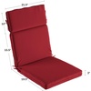 image:imageLavish Home HighBack Chair Cushions L 45 x W 215 x H 3 Red 4 Count