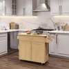 image:imageLavish Home Mobile Kitchen Island with Spice Rack and Storage Cabinet OakOak