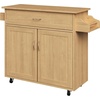 image:imageLavish Home Mobile Kitchen Island with Spice Rack and Storage Cabinet OakOak