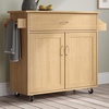 image:imageLavish Home Mobile Kitchen Island with Spice Rack and Storage Cabinet OakOak