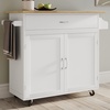 image:imageLavish Home Mobile Kitchen Island with Spice Rack and Storage Cabinet OakWhite