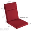 image:imageLavish Home Outdoor Chair Cushion for Patio Furniture Red 45x215x3in