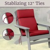 image:imageLavish Home Outdoor Chair Cushion for Patio Furniture Red 45x215x3in
