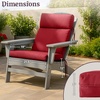image:imageLavish Home Outdoor Chair Cushion for Patio Furniture Red 45x215x3in