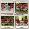 image:imageLavish Home Outdoor Chair Cushion for Patio Furniture Red 45x215x3in