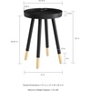 image:imageLavish Home Round End Table Set of 2  17 Inch Small Round Side Table Set with Tray Tops and ColorBlock Spindle Legs  Wooden Mid Century Modern Living Room Furniture WhiteBlack