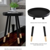 image:imageLavish Home Round End Table Set of 2  17 Inch Small Round Side Table Set with Tray Tops and ColorBlock Spindle Legs  Wooden Mid Century Modern Living Room Furniture WhiteBlack