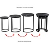 image:imageLavish Home Round Nesting Tables Set of 3 Faux Marble Tabletop WhiteBlack Marble