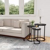 image:imageLavish Home Round Nesting Tables Set of 3 Faux Marble Tabletop WhiteBlack Marble