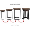 image:imageLavish Home Round Nesting Tables Set of 3 Faux Marble Tabletop WhiteGraybrown