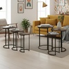 image:imageLavish Home Round Nesting Tables Set of 3 Faux Marble Tabletop WhiteGraybrown