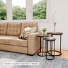image:imageLavish Home Round Nesting Tables Set of 3 Faux Marble Tabletop WhiteGraybrown