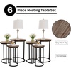 image:imageLavish Home Round Nesting Tables Set of 3 Faux Marble Tabletop WhiteGraybrown