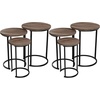 image:imageLavish Home Round Nesting Tables Set of 3 Faux Marble Tabletop WhiteGraybrown