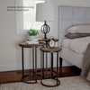 image:imageLavish Home Round Nesting Tables Set of 3 Faux Marble Tabletop WhiteGraybrown