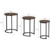 image:imageLavish Home Round Nesting Tables Set of 3 Faux Marble Tabletop WhiteGraybrown