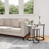 image:imageLavish Home Round Nesting Tables Set of 3 Faux Marble Tabletop WhiteWhite Marble