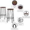 image:imageLavish Home Set of 2 CounterHeight Bar Stools 295 Inches  Round Wood Barstools with Hairpin Legs for Kitchen or Dining Room  Modern Farmhouse FurnitureRounded Frame Set of 2
