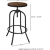 image:imageLavish Home Set of 2 CounterHeight Bar Stools 295 Inches  Round Wood Barstools with Hairpin Legs for Kitchen or Dining Room  Modern Farmhouse FurnitureRounded Frame