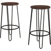 image:imageLavish Home Set of 2 CounterHeight Bar Stools 295 Inches  Round Wood Barstools with Hairpin Legs for Kitchen or Dining Room  Modern Farmhouse FurnitureRounded Frame Set of 2