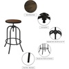 image:imageLavish Home Set of 2 CounterHeight Bar Stools 295 Inches  Round Wood Barstools with Hairpin Legs for Kitchen or Dining Room  Modern Farmhouse FurnitureRounded Frame