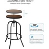 image:imageLavish Home Set of 2 CounterHeight Bar Stools 295 Inches  Round Wood Barstools with Hairpin Legs for Kitchen or Dining Room  Modern Farmhouse FurnitureRounded Frame