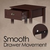 image:imageLavish Home Side Table  Wooden Night Stand with Drawer and Open Storage Shelf  Shaker Style Bedroom or Living Room Furniture  Use as Bedside or End Table Brown Set of 2Single Table