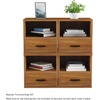 image:imageLavish Home Side Table with Storage  Minimalist Modern Nightstand or End Table with Drawer  Stackable Modular Accent Furniture for Bedroom Living Room or Office Brown Woodgrain
